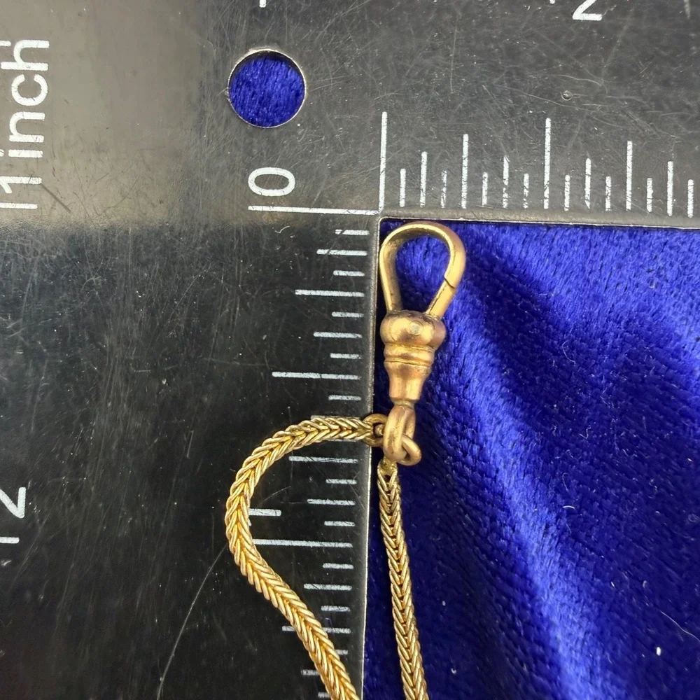 Vintage Gold Filled Watch Chain Gold Tone Fancy Slider 48